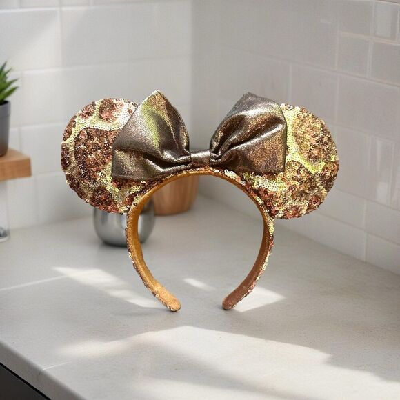 Disney Brown and Gold Kids Mouse Ears Headband main image 12